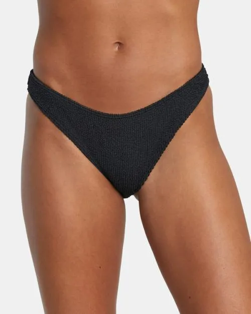 Rvca Grooves French Bikini Bottoms Black Women Bikini Bottoms