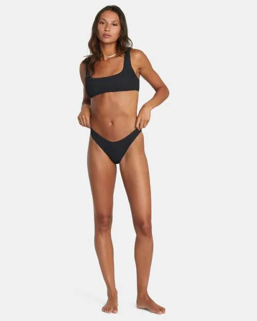 Rvca Grooves French Bikini Bottoms Black Women Bikini Bottoms