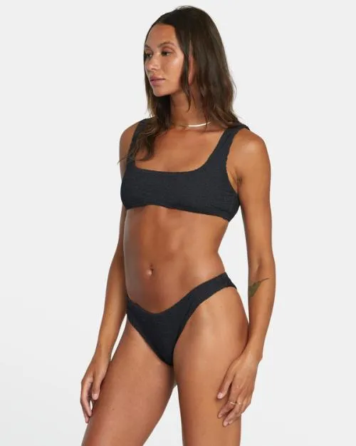 Rvca Grooves French Bikini Bottoms Black Women Bikini Bottoms