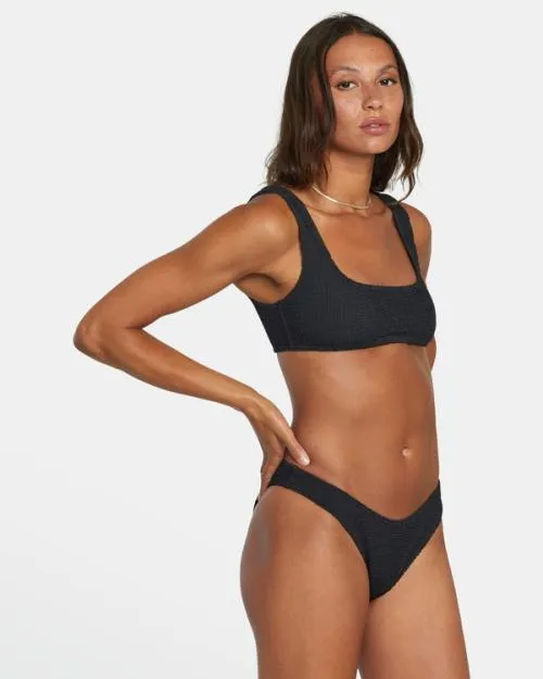 Rvca Grooves French Bikini Bottoms Black Women Bikini Bottoms