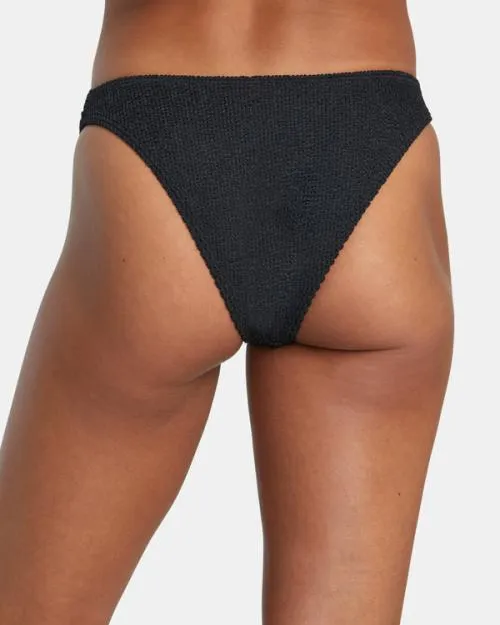 Rvca Grooves French Bikini Bottoms Black Women Bikini Bottoms