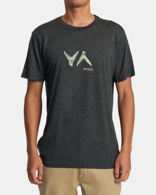 Rvca Hawaii Fins Tee Black Men Short Sleeves