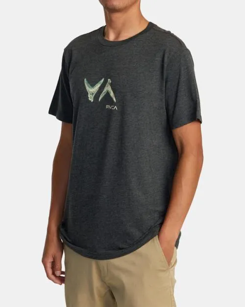 Rvca Hawaii Fins Tee Black Men Short Sleeves