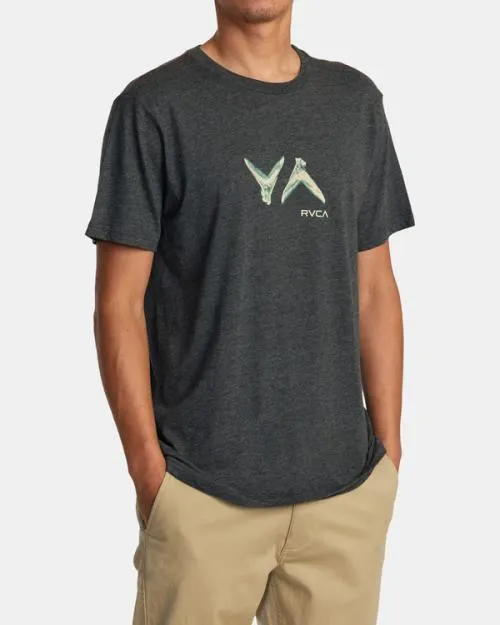 Rvca Hawaii Fins Tee Black Men Short Sleeves