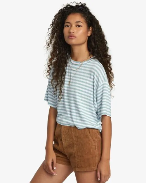Rvca Hooky Tee Shale Women Tops