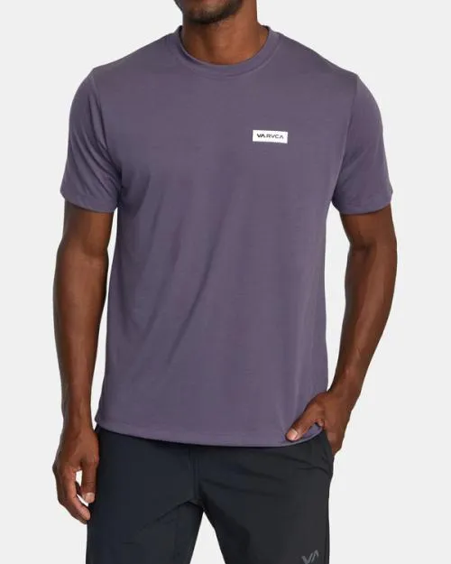 Rvca Icon Tee Gray Purple SportMen Short Sleeves
