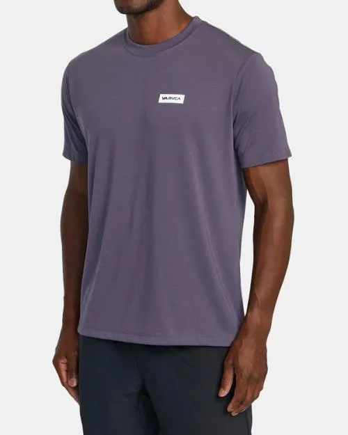 Rvca Icon Tee Gray Purple SportMen Short Sleeves