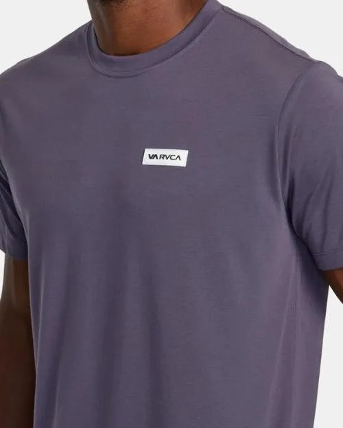 Rvca Icon Tee Gray Purple SportMen Short Sleeves