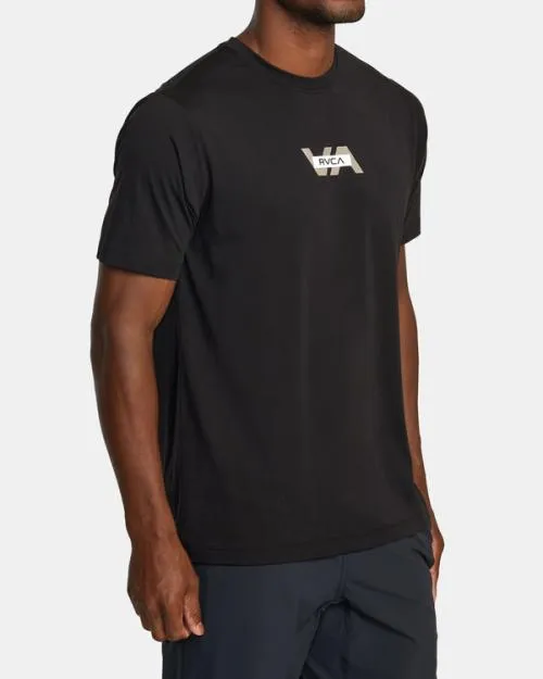 Rvca Layer TShirt Black SportMen Short Sleeves