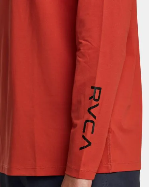 Rvca Long Sleeve Rashguard Cinnabar Surf Rashguards and Surf Tees