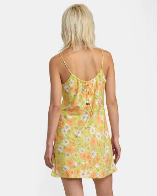 Rvca Macarthur Midi Dress Limeade Women Dresses and Rompers