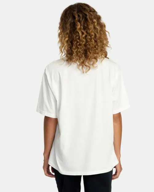 Rvca Mandroid Tee Vintage White Women Tees and Tanks