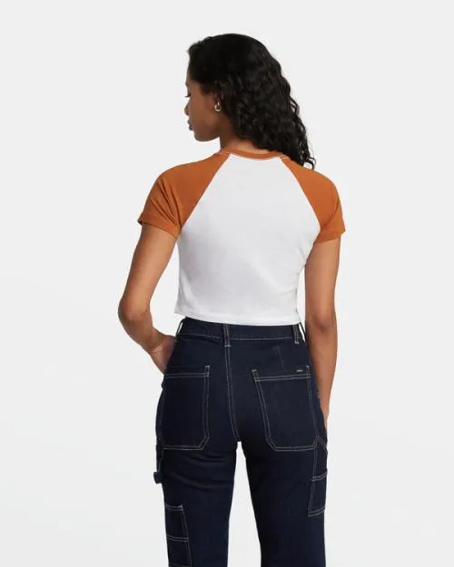 Rvca Melted TShirt White Women Tees and Tanks