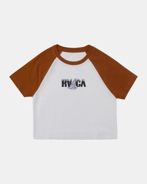 Rvca Melted TShirt White Women Tees and Tanks