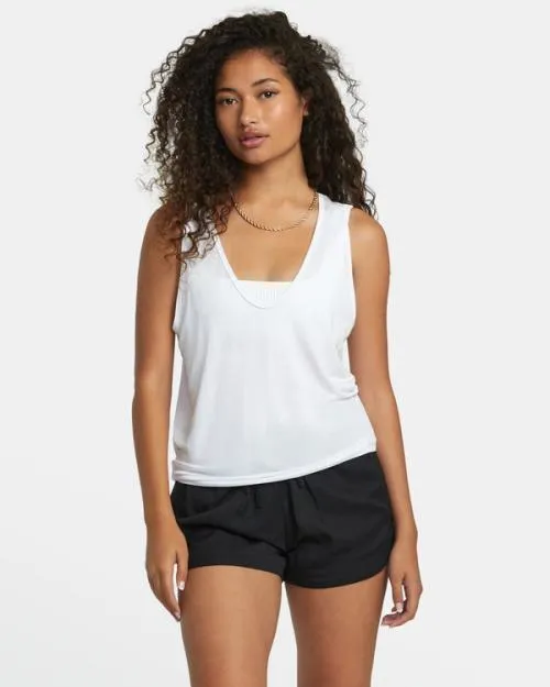 Rvca Minted Tank Top Whisper White Women Tees and Tanks