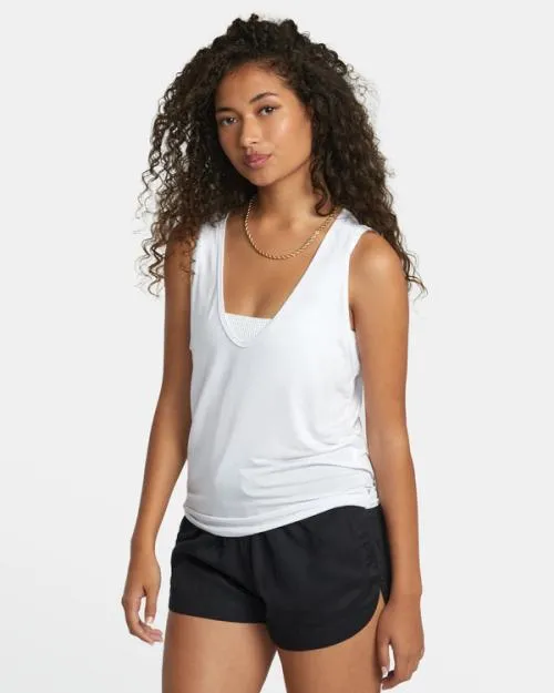 Rvca Minted Tank Top Whisper White Women Tees and Tanks