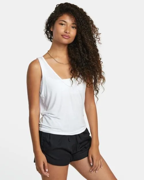 Rvca Minted Tank Top Whisper White Women Tees and Tanks