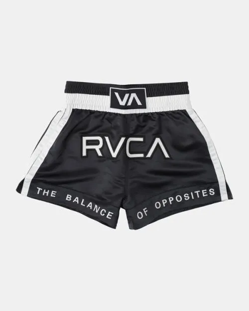 Rvca Muay Thai Boxing Shorts 15034 Black Men Athletic Shorts