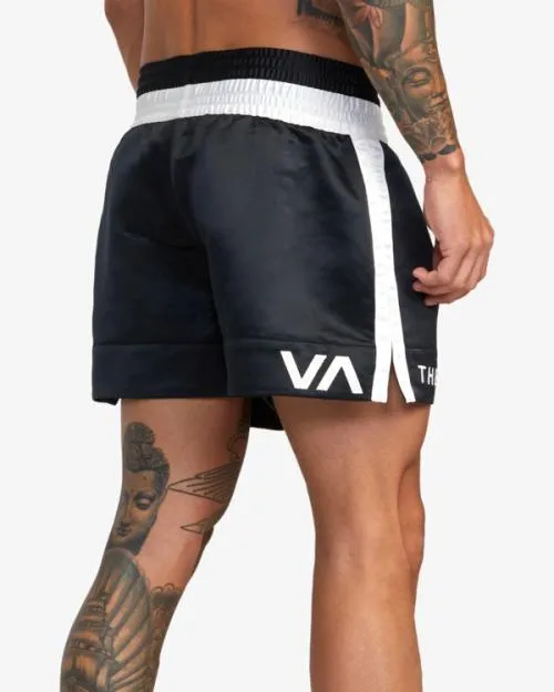 Rvca Muay Thai Boxing Shorts 15034 Black Men Athletic Shorts