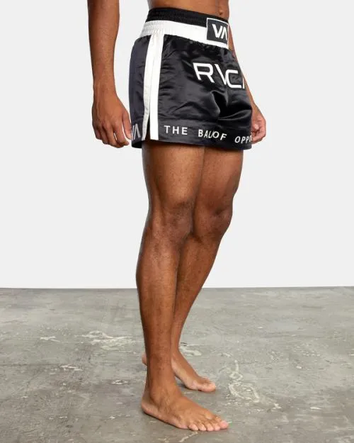 Rvca Muay Thai Boxing Shorts 15034 Black Men Athletic Shorts