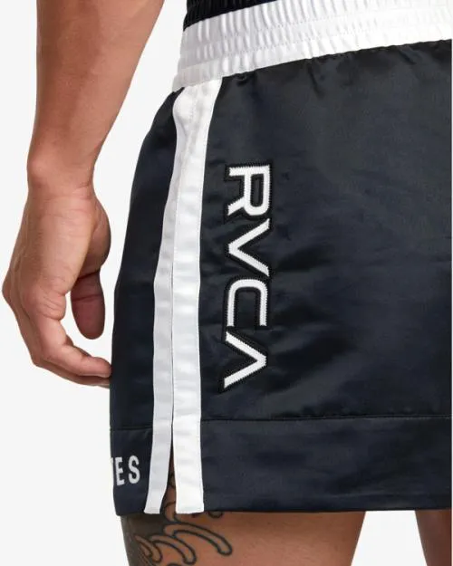 Rvca Muay Thai Boxing Shorts 15034 Black Men Athletic Shorts