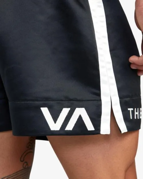 Rvca Muay Thai Boxing Shorts 15034 Black Men Athletic Shorts