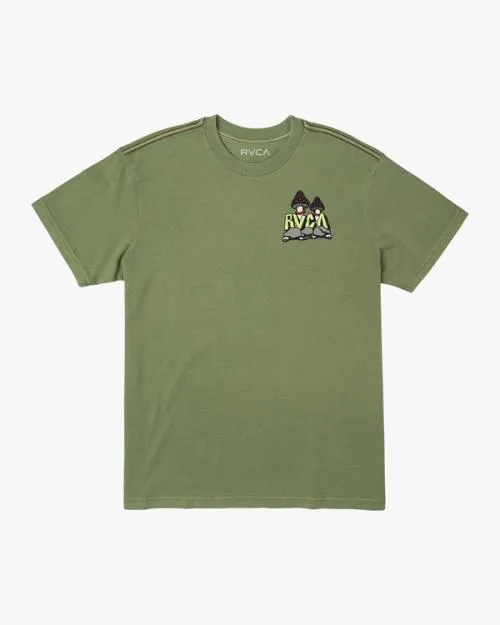 Rvca Mycelyum Tee Mosstone Men Short Sleeves