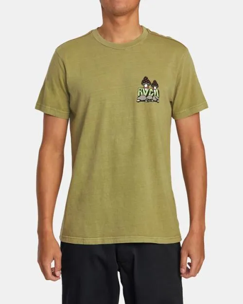 Rvca Mycelyum Tee Mosstone Men Short Sleeves