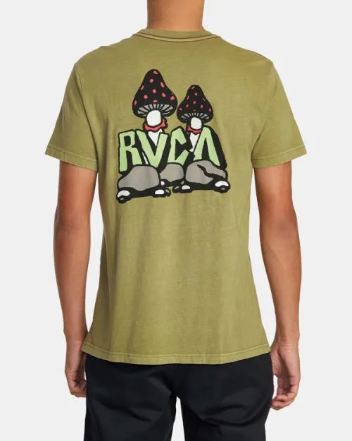 Rvca Mycelyum Tee Mosstone Men Short Sleeves