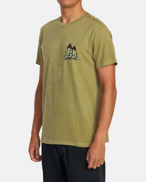 Rvca Mycelyum Tee Mosstone Men Short Sleeves