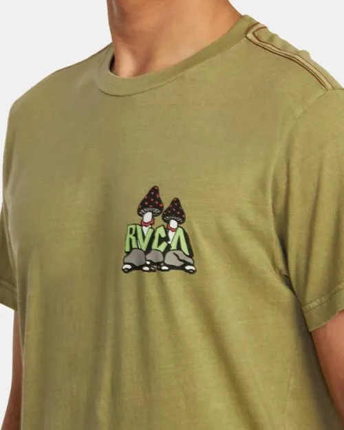 Rvca Mycelyum Tee Mosstone Men Short Sleeves