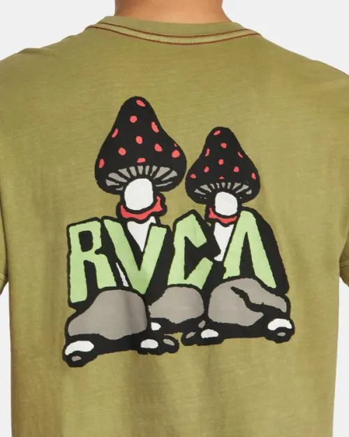 Rvca Mycelyum Tee Mosstone Men Short Sleeves