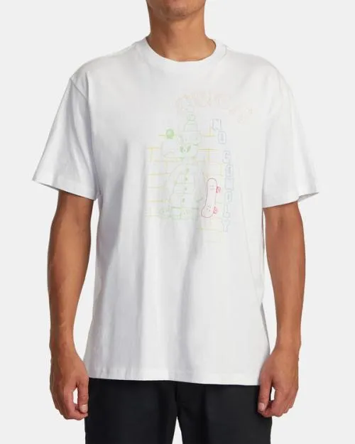 Rvca No Comply Tee White Men Short Sleeves