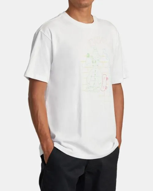 Rvca No Comply Tee White Men Short Sleeves