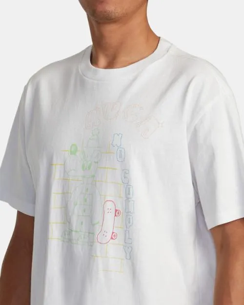 Rvca No Comply Tee White Men Short Sleeves