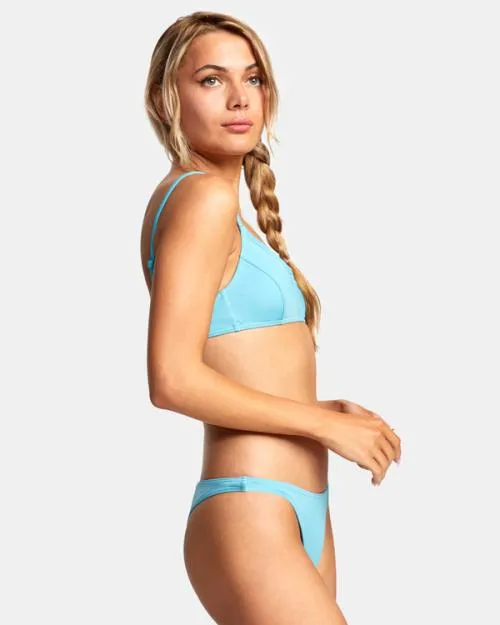 Rvca No Matter VWire Bralette Bikini Top Blue Crest Women Bikini Tops