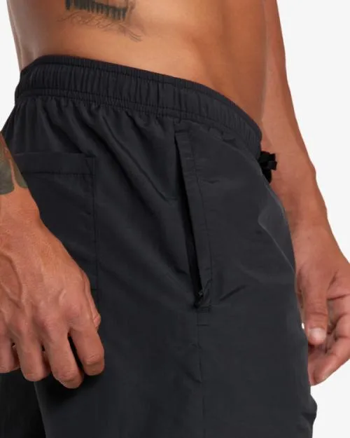 Rvca Outsider Basecamp 16034 Training Shorts Black Men Athletic Shorts