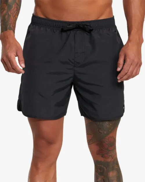 Rvca Outsider Basecamp 16034 Training Shorts Black Men Athletic Shorts