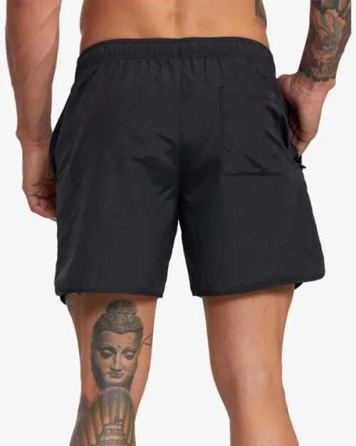 Rvca Outsider Basecamp 16034 Training Shorts Black Men Athletic Shorts