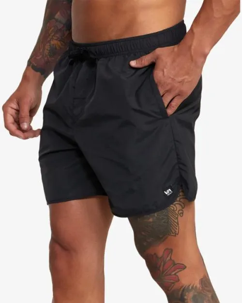 Rvca Outsider Basecamp 16034 Training Shorts Black Men Athletic Shorts