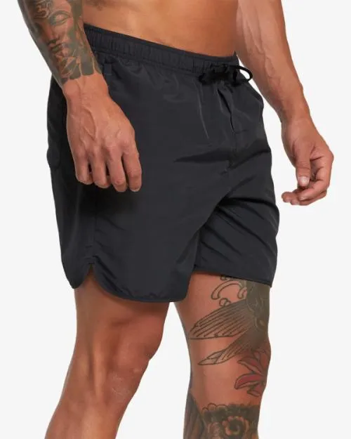Rvca Outsider Basecamp 16034 Training Shorts Black Men Athletic Shorts