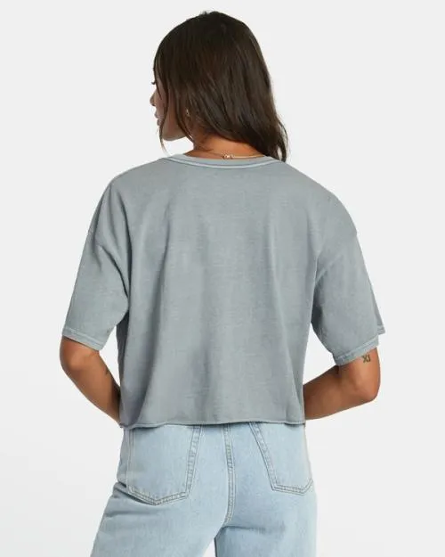 Rvca PTC Pocket Tee Monument Women Tees and Tanks