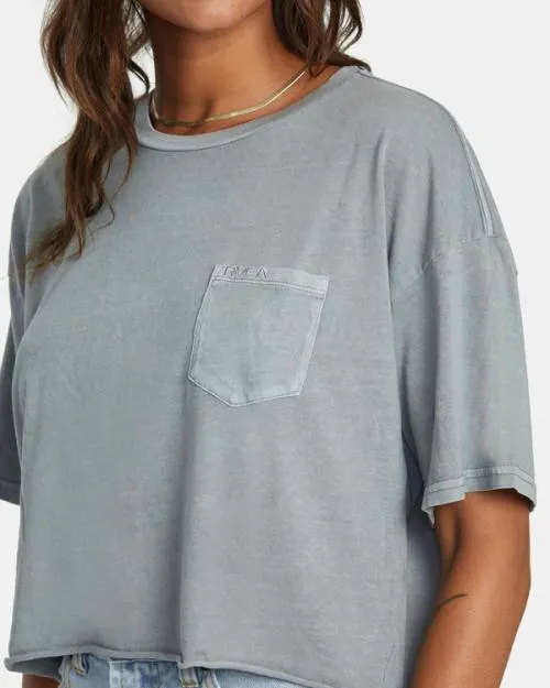 Rvca PTC Pocket Tee Monument Women Tees and Tanks