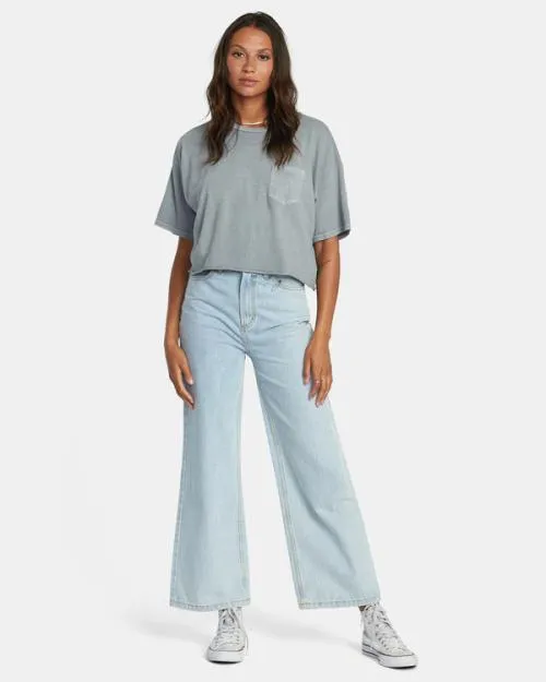 Rvca PTC Pocket Tee Monument Women Tees and Tanks