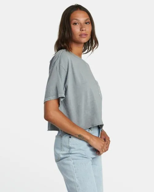 Rvca PTC Pocket Tee Monument Women Tees and Tanks