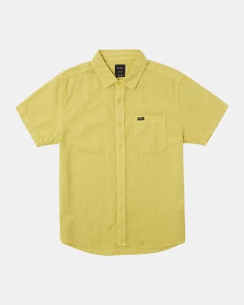 Rvca PTC Woven Short Sleeve Shirt Southern Moss Men Shirts and Flannels