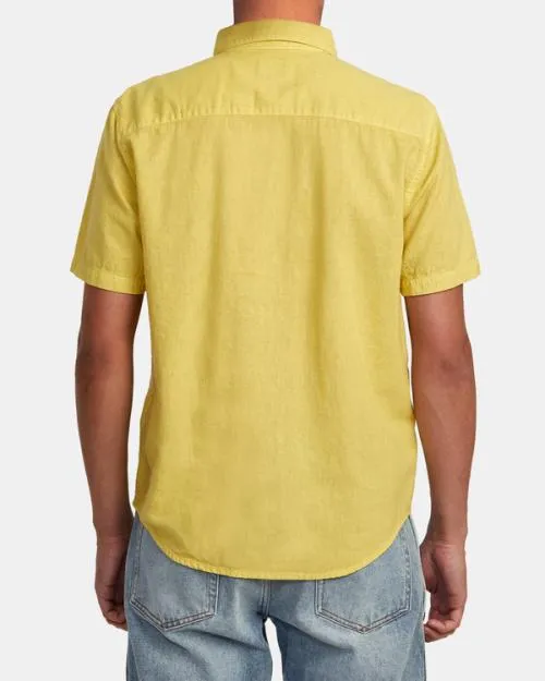 Rvca PTC Woven Short Sleeve Shirt Southern Moss Men Shirts and Flannels
