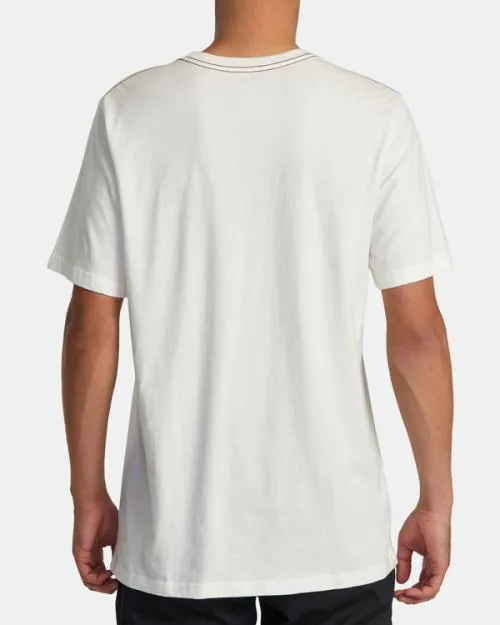 Rvca Radio Fauna Tee Antique White Men Short Sleeves