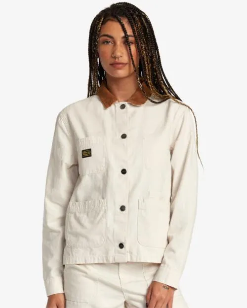 Rvca Recession Chore Coat Latte Women Jackets