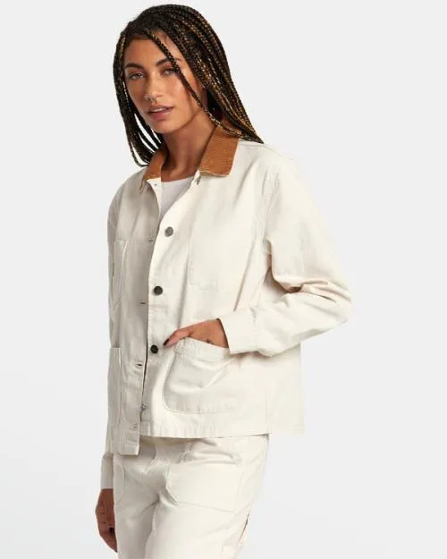 Rvca Recession Chore Coat Latte Women Jackets